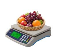 Large Digital Kitchen Scale,Commercial Food Scale,88lb/40kg,with LCD Display,Stainless Steel Price Computing Scale,for Kitchen,Store,Restaurant,Market (Adapter Included)