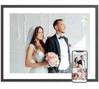 Large Digital Photo Frame 32GB - 17-inch Electronic Digital Photo Frame, Dual-WiFi Smart Digital Photo Frame IPS Touch Display, Auto-Rotate, Easy to Share Photo Video via App Email, Mom