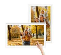 Large Digital Photo Frame, Smart Digital Photo Frame, Free Cloud Storage, Includes Wall Mount, 32 GB, for Retail Stores, Salons and Cafes to Display Products, Customer Cases(White,21.5")