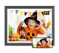 Large Digital-Photo-Frame Wi-Fi Picture Frame - 15" 32GB Smart Photo Frame with Remote Control (No Touch Screen), Full Function, Share Photo Video via App Email, Fee Cloud, Wall Mounted for Home Decor