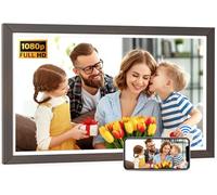 Large Digital Picture Frame 21.5-inch Electronic Photo Frame, 1080P FHD Smartphone Syn Screen, 32GB Digital Frame, Dual-WiFi, Sharing Photos Videos via App Email, Free Cloud, Wall Mounted for Mom Dad