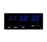 Large Digital Wall Clock,14.1"LED Large Display Count Up & Down Timer,Alarm Clock with Day/Date/Temperature for Home, Gym, Office and Classroom (Blue)