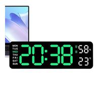 Large Digital Wall Clock - 22.8x3.5x7.5cm LED | Rectangular Electronic LED Wall Clock - Multifunctional Modern Home Decor For Kitchen Living Room, Large Font Alarm Çlock
