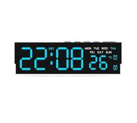 Large Digital Wall Clock Temperature Date Large Day of The Week Enhancing Your Daily Routine Designed for Long Lasting use with Proper Durability and consistent (B)