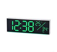 Large Digital Wall Clock with Big LED Number Display, RGB Color Changing and Adjustable Brightness, Countdown Timer for Living Room (white)