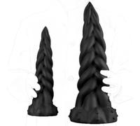 Large Dildo Sex Toy Silicone Anal Plugs with Suction Cups Twist-Shaped Dildos Giant Butt Plug Anal Expansion Plugs G-spot Prostate Massage Rear Anal Plugs SM Erotic Sextoys for Men and Women (L)
