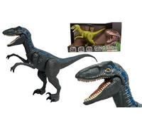 Large Dinosaur 35 cm with Real Sounds Toy Dinosaur Velociraptor Roar Realistic Moves Arms Legs Opens Mouth T-Rex Electric Dinosaur Velociraptor with Realistic Dinosaur Sounds (A)