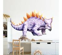 Large Dinosaur Wall Decals, Purple Stegosaurus Dino Wall Stickers Vinyl Peel and Stick Wall Decal Self Adhesive Wall Art Sticker for Baby Nursery Kids Room Home Decor (42.1 * 51.2in)