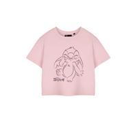 (Large) Disney Cropped Short Sleeved T-Shirt (Womens Pink)