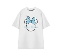 (Large) Disney Minnie Mouse Short Sleeved T-Shirt (Womens White)