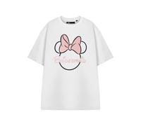 (Large) Disney Minnie Mouse Short Sleeved T-Shirt (Womens White)