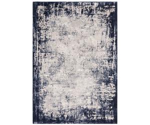 Large Distressed Navy Rug - 340 x 240 cm - Border - Kuza