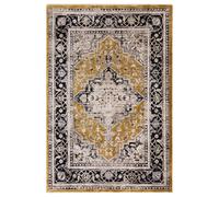 Large Distressed Persian Gold Rug - 290 x 200 cm - Medallion - Sovereign