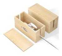 Large DIY Wooden Cable Management Box Assembled, Cord Organizer Cover Cord Hider Floor Outlet Hiders for TV Wires, Computer, Router, USB Hub Under Desk Power Strip Electrical Cord Management (1)