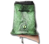 Large DND Dice Drawstring Bags with Pockets | RPG MTG Storage Bag (Green)