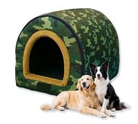 Large Dog Bed 2 in 1 Dog House Calming Kennel Washable,Warm Pet Cave Waterproof Luxury Pet Bed Removable,Anti Anxiety Outdoor Dogs House Cat Beds (N,3XL-41.3 * 31.5 * 29.5 in)