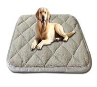 Large Dog Bed Non-Slip Pet Mat for Dogs,Washable Dog Mats Soft Warm Pet Cushion,Luxurious Large Medium Sleep Dogs Crate Mattress (Gray,100x70cm)