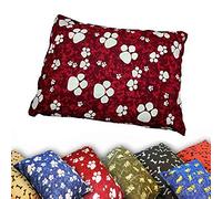 Large Dog Bed Pillow Cover Only With Removable Zip - Poly Cotton Pet Floor Cushion Covers Size 37" x 27" In Assorted Designs (Cover Only)