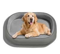 Large Dog Bed Washable Dogs Bed Cushion,Luxury Dog Mat Support Sleep Soft Anti Anxiety Pet Beds Crate Mattress Removable Cover (Grey,XXL-90 * 75CM)