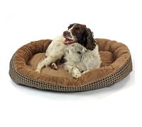 Large Dog bed with Orthopaedic Fleece Lining Brown