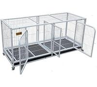 Large Dog Cage, Metal Pet Kennel, Pet Crate, Cat and Dog Transport Box, Removable Tray for Large Dogs