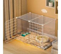 Large Dog & Cat Cage - Indoor Playpen & Enclosure For Cats, Ferrets & Large Dogs - Easy To Clean Kennel With Litter Box - Ideal Exercise Space For 1-3 Cats,75x39x47cm