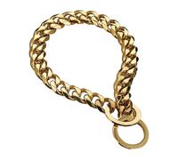 Large Dog Choke Collar, 34 Inch Dog Pulling Collar, Stylish Stainless Heavy Duty Chain Fits 30in Neck for Small Large Breed Nighttime Safety Behavior Correction Puppy