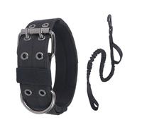 Large Dog Collar - Adjustable with Lead and Metal Buckle, Strong Nylon Dog Collar, for Camping, Exercise, Training and Obedience