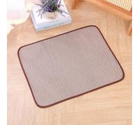 Large Dog Cooling Mat - Ice Silk Cooling Pad, Gel-Free, Waterproof & Machine Washable Summer Pet Bed for Dogs & Cats, Brown, 30 x 40cm