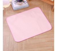 Large Dog Cooling Mat - Ice Silk Cooling Pad, Gel-Free, Waterproof & Machine Washable Summer Pet Bed for Dogs & Cats, Pink, 30 x 40cm