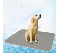 Large Dog Cooling Mat - Ice Silk Cooling Pad, Gel-Free, Waterproof & Machine Washable Summer Pet Bed for Dogs & Cats, Grey, 30 x 40cm