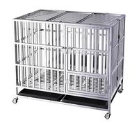 Large Dog Crate Furniture, Dog Kennel Indoor, Heavy-duty Dog Crate, Foldable with Removable Tray and Swivel Silent Wheels Warm as ever