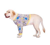 Large Dog Elbow Protection Shirt for for Calluses,Cute Print Dog Joint Recovery Pajamas for Prevent Licking Wound,Thickened Elbow Dog Clothing Pullover for Medium Large Dogs_38(Giraffe)