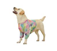 Large Dog Elbow Protection Short T-Shirt,Summer Mesh Breathable Dog Joint Recovery Suit Pet Anti Licking Calluses Protective Clothing for Medium Large Dogs_2XL(Tie-Dye)