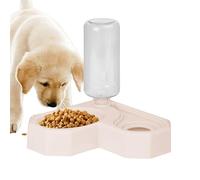 Large Dog Food Dispenser, Dog Feeder - 500ml Right Angle Dog Food Holder | Cat Feeding Station, Removable Dog Water Bowl, Cat Feeder for Indoor Dog, Puppy