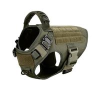 Large Dog Harness Training Pet Vest for Bulldog Shepherd Malinois Harnesses For Dogs Accessories(Green,XL)