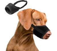 Large Dog Muzzle, Adjustable 22-28cm - Soft & Breathable for German Shepherd, Medium Dogs | Secure Hook & Loop, Prevents Biting, Barking | Allows Panting, Drinking (L Black)