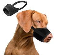 Large Dog Muzzle, Adjustable 22-28cm - Soft & Breathable for German Shepherd, Medium Dogs | Secure Hook & Loop, Prevents Biting, Barking | Allows Panting, Drinking - (M Black)
