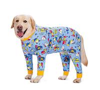 Large Dog Pajamas,Lightweight Breathable Dog Joint Protector Clothing Wound Anti-Licking Jumpsuit Pet Surgery Recovery 4-Legged Onesie Gowns for Small Medium Large Dogs_(28#:Blue)