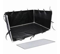 Large Dog Pee Mat Holders - High Wall Litter Enclosure Easy Clean Adjustable Pet Toilet Fence 600D Leakproof Training Tray | 35,