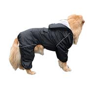 Large Dog Raincoat Waterproof Outdoor Big Clothes Coat Rain Jacket Reflective Medium Poncho Breathable Mesh(M)