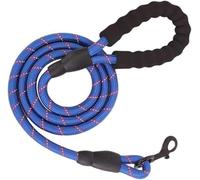 Large Dog Reflective Rope Large Dog Leash Walking Big Dog Collar Strengthen Harness Round Nylon Medium Dog-Blue-1.2cm x 500cm