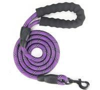Large Dog Reflective Rope Large Dog Leash Walking Big Dog Collar Strengthen Harness Round Nylon Medium Dog-Purple-1.2cm x 150cm