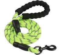Large Dog Reflective Rope Large Dog Leash Walking Big Dog Collar Strengthen Harness Round Nylon Medium Dog-green-1.2cm x 150cm