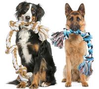 Large Dog Rope Toys for Aggressive Chewers, Two 73cm+ 57cm Tough Dog Toys