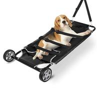 Large Dog Stretcher with Wheels - 45x22 Inch Pet Transport Trolley for Large Breeds Supports Up to 250lbs Ideal for Emergency Rescue and Vet Visits