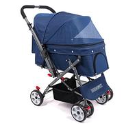 Large Dog Stroller - Foldable Pet Travel Trolley for Dogs up to 55 lbs - Spacious, Lightweight, Convenient for Outdoor Adventures and Daily Walks