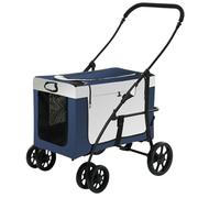 Large Dog Stroller for Medium Bs - Foldable Pet Cart 20kg Capacity for French Bulldogs, Corgis & More - Durable & Comfortable Travel Solution