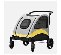 Large Dog Stroller Premium Pet Stroller Pushchair for Disabled Cats Dogs Foldable Breathable Dog Pram Travel Pushchair for Multiple Pet Bearing Weight 130 Lbs