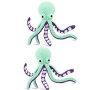 Large Dog Toy: This pet octopus dog toy is made of soft fabric and is an interactive dog toy that squeaks, suitable for all small, medium, and large breeds. (Green 2 pieces)
